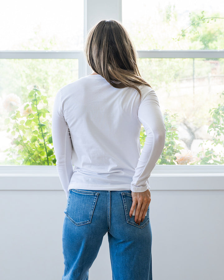 NEW! The Perfect Long Sleeve Top - White