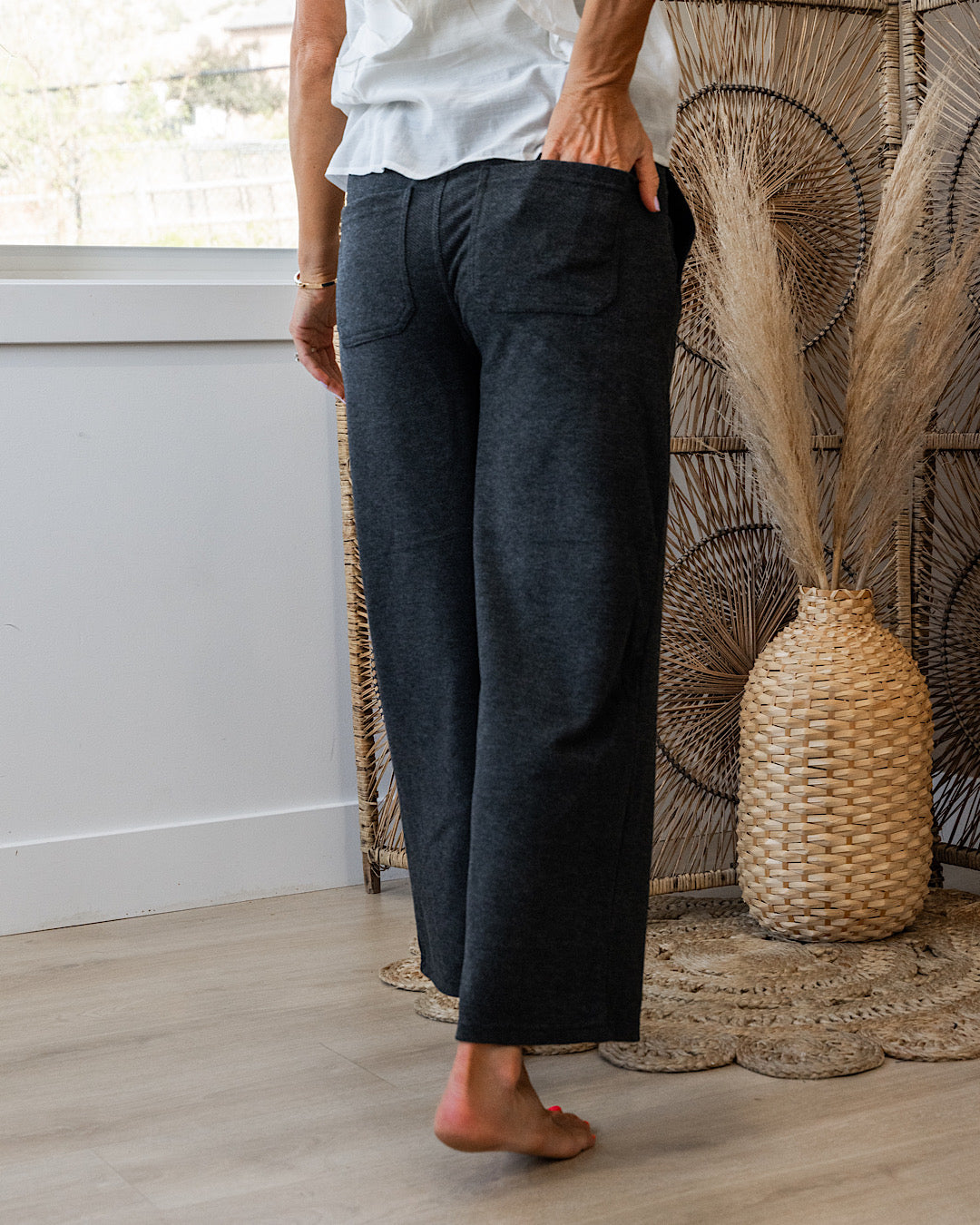 Sylvie Black Heather Dress Pants Thread & Supply