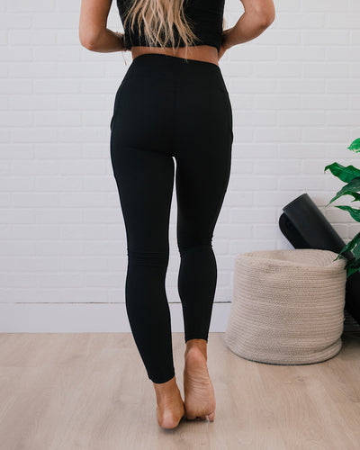 NEW! Rae Mode Full Length Sporty Leggings - Black  Rae Mode   