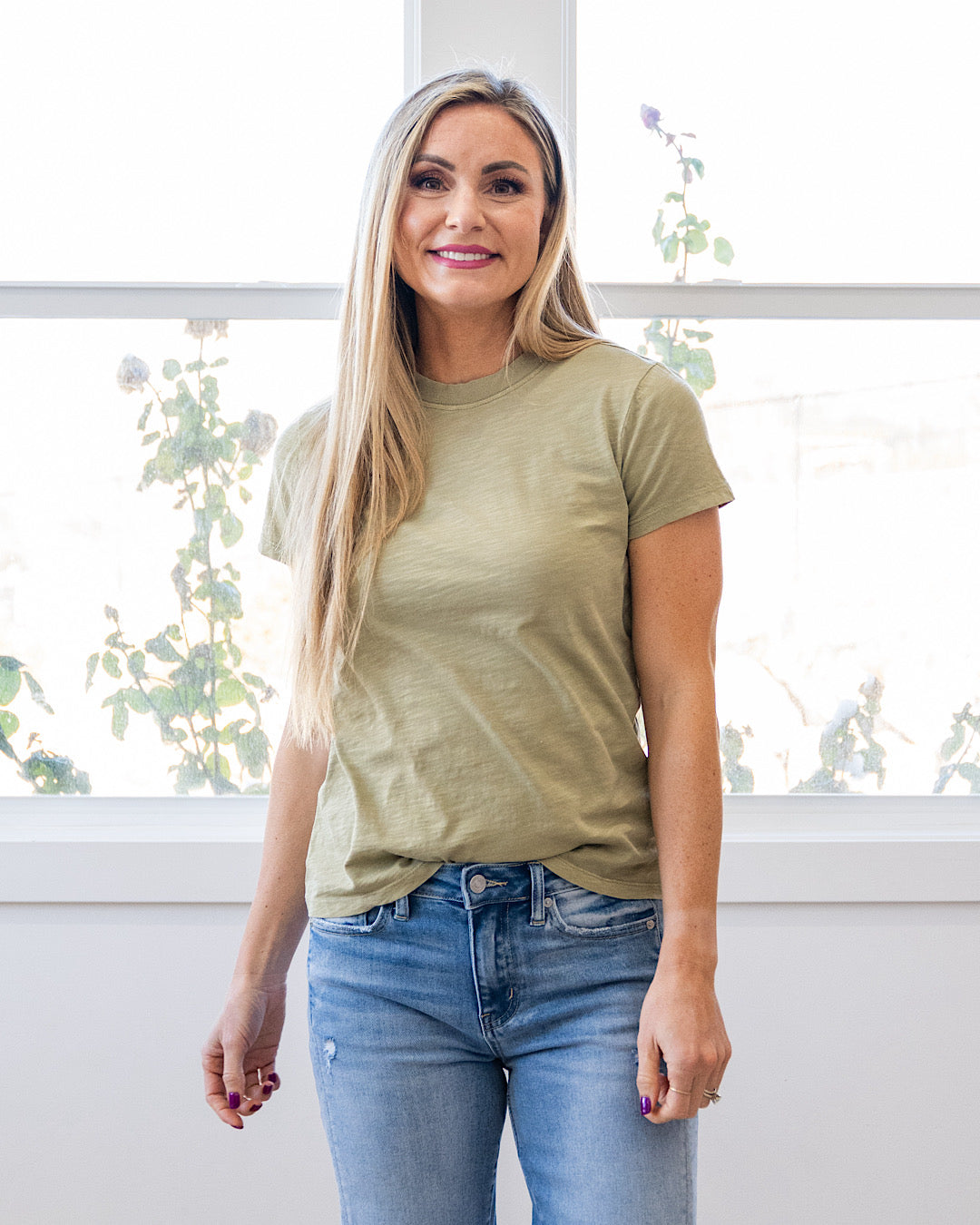 NEW! Melinda Short Sleeve Top - Sweet Pea