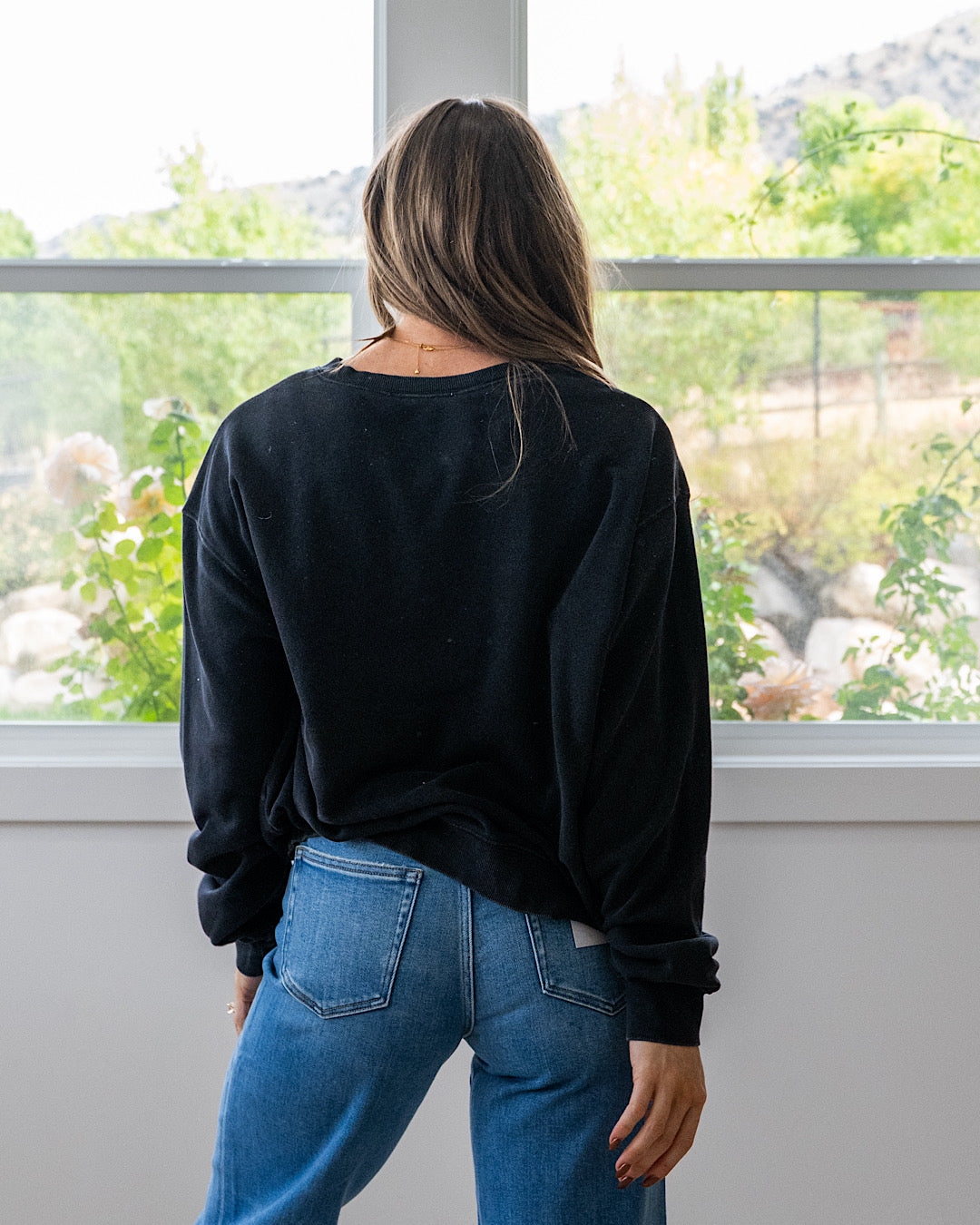 NEW! The Essential Drop Shoulder Sweatshirt - Black
