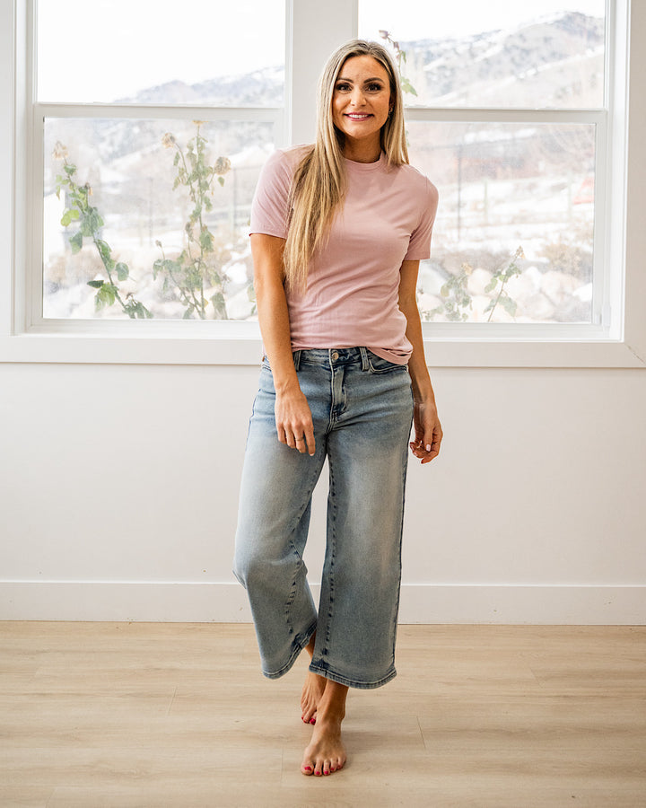NEW! Blair Short Sleeve Top - Blush
