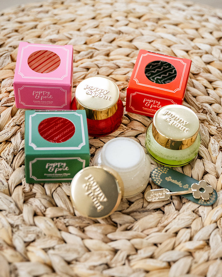 Poppy & Pout Holiday Moisturizing Lip Scrub - 3 Flavors