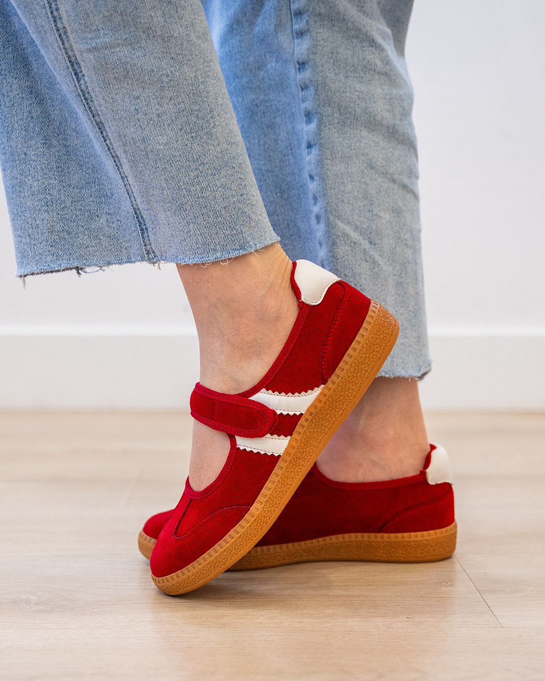 NEW! Corkys Calm Down Mary Jane Sneakers - Red Corkys Footwear