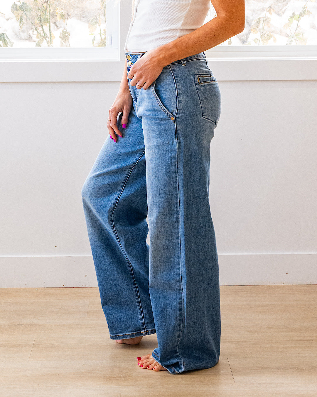 NEW! Judy Blue Joey Trouser Column Jeans - Short, Regular and Long