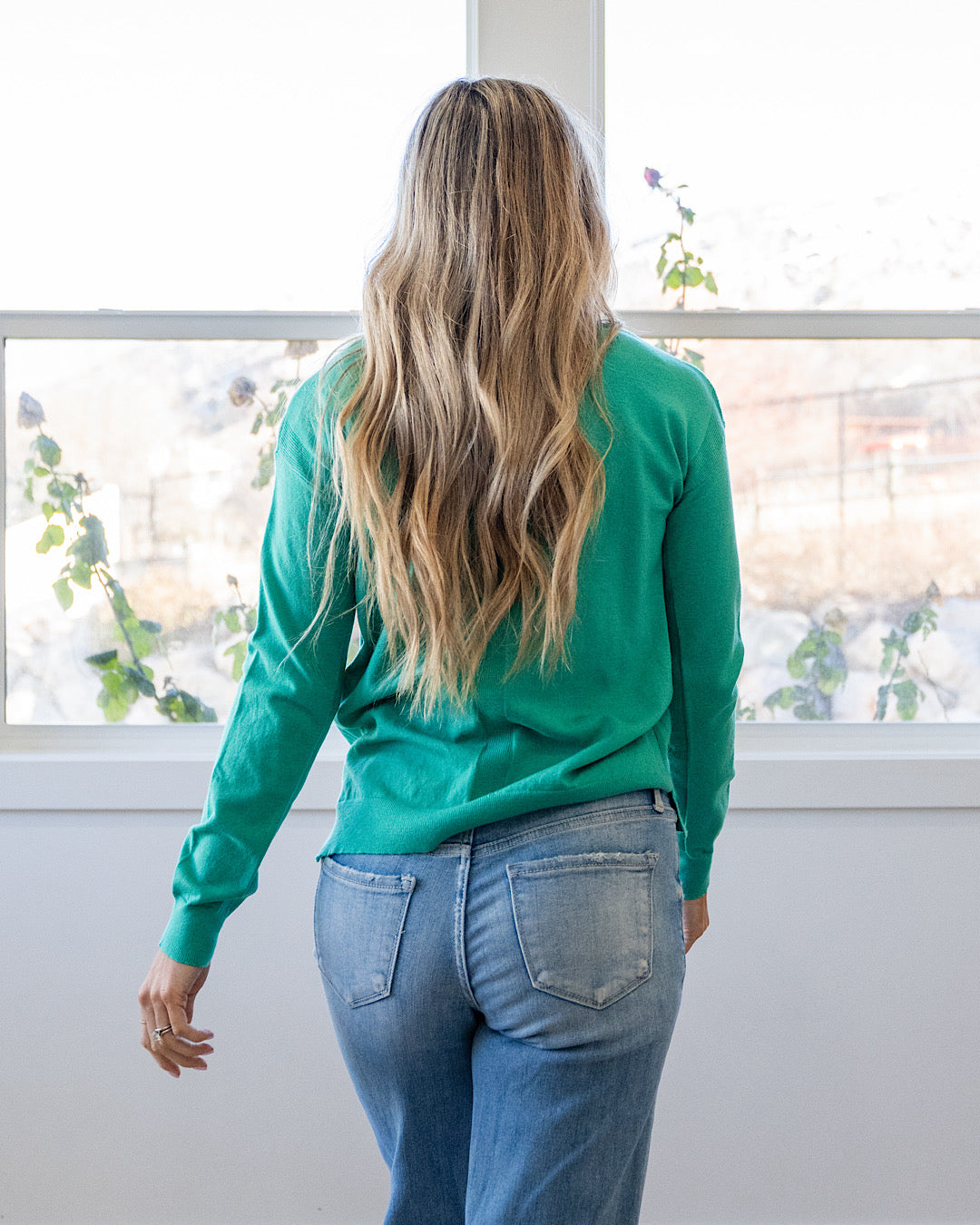 NEW! The Perfect Sweater - Green Staccato