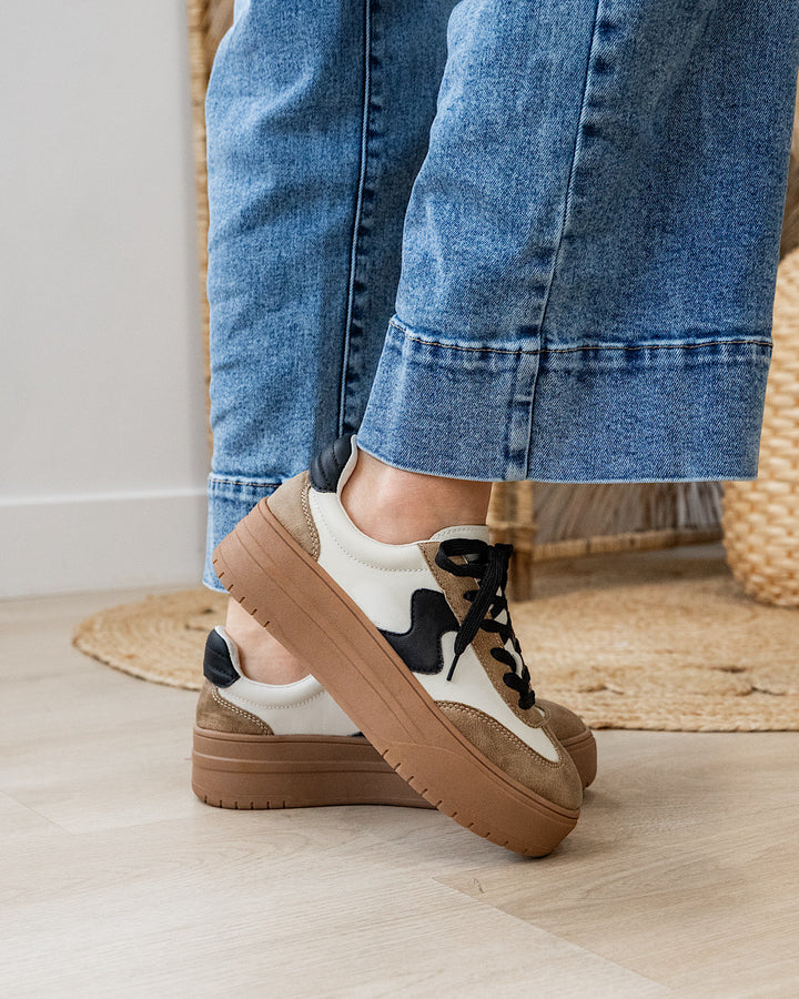NEW! Corkys Pop Off Platform Sneakers - Tan