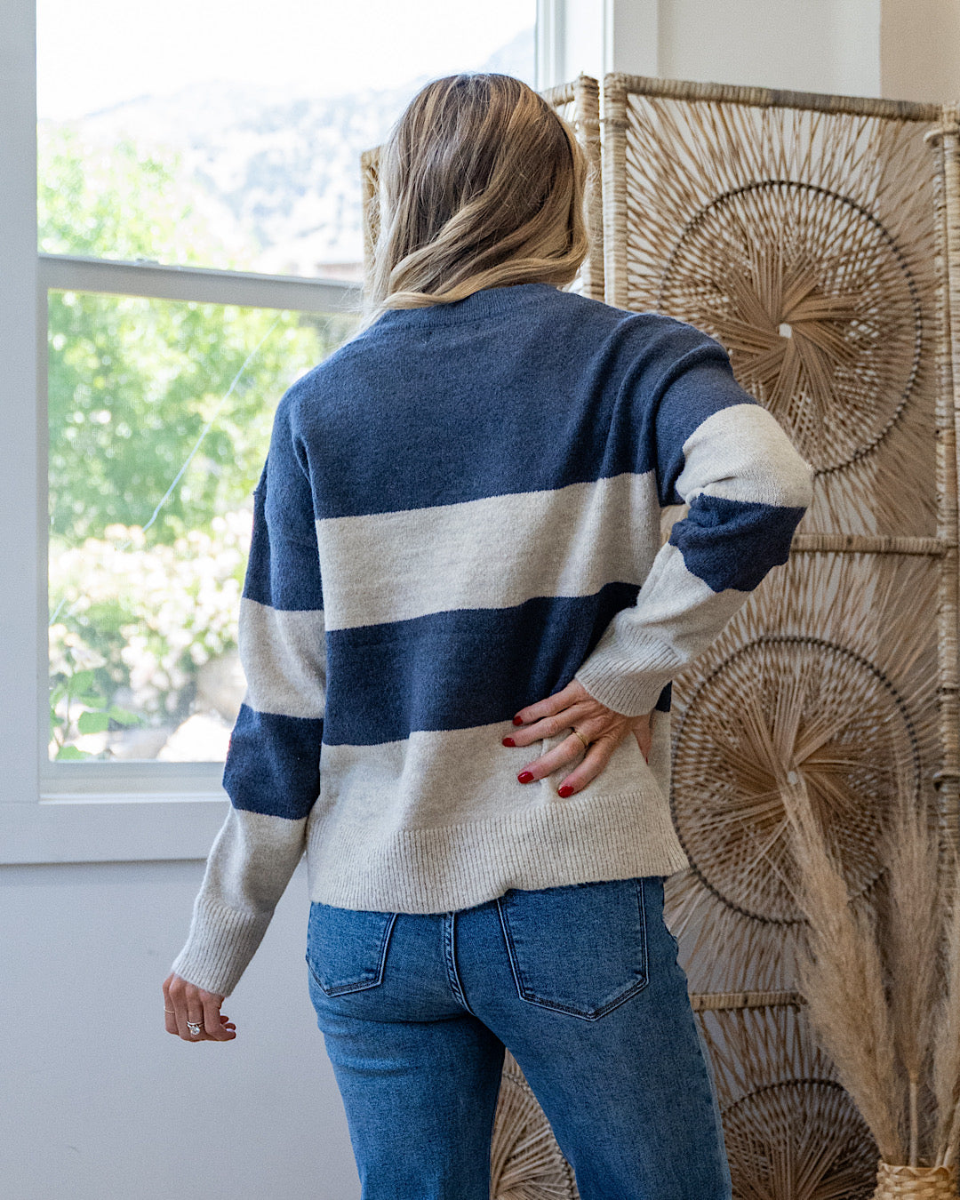 NEW! Penelope Striped Sweater - Denim