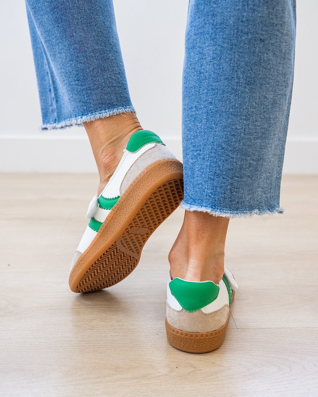 NEW! Corkys Calm Down Mary Jane Sneakers - White & Green Corkys Footwear