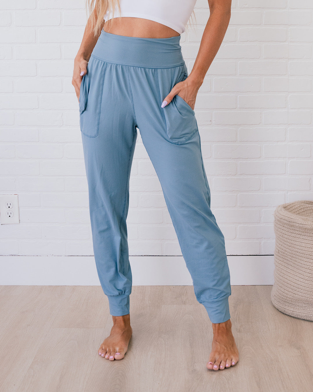 Yoga Joggers - Color Options Available! Rae Mode Dusty Blue