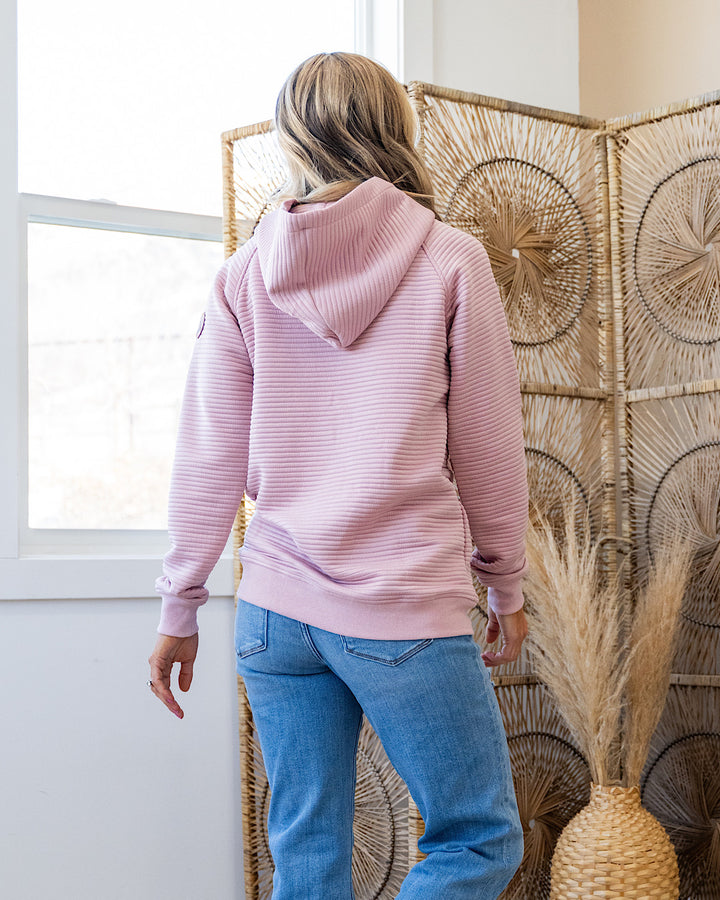 NEW! Tatum Textured Pullover Hoodie - Rose Michelle Mae