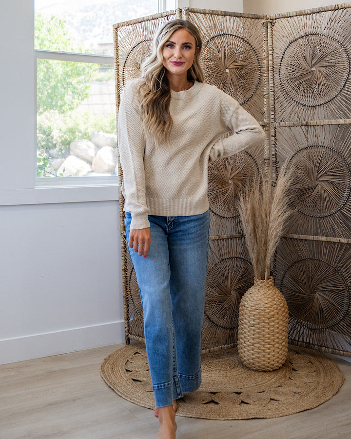 NEW! Leslie Textured Knit Sweater - Natural