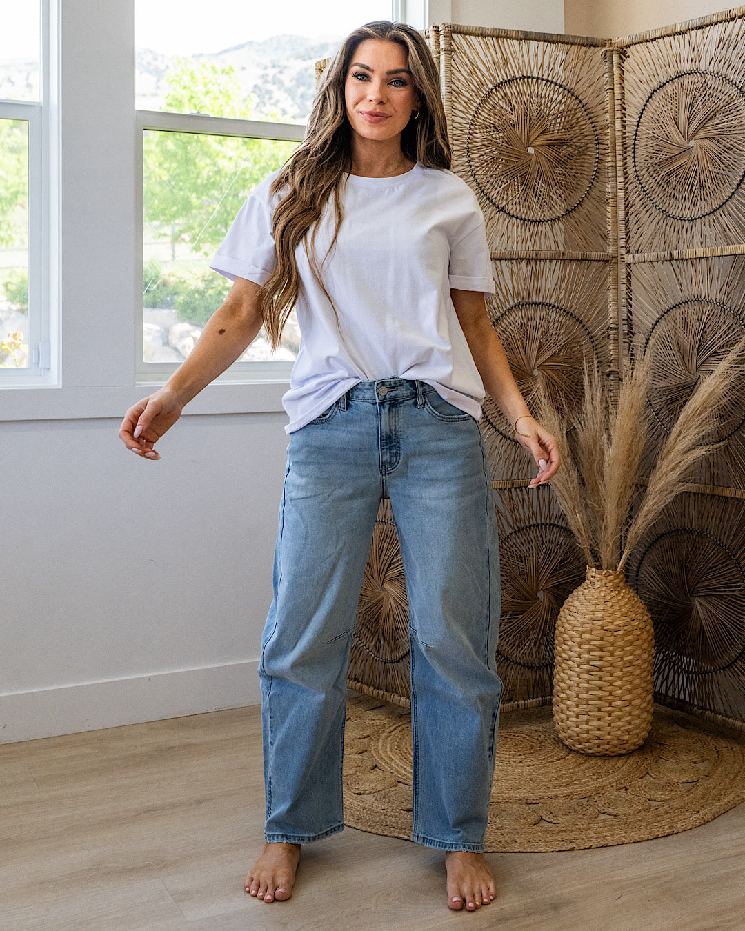 NEW! Brittany Roll Sleeve Top - White Sew In Love