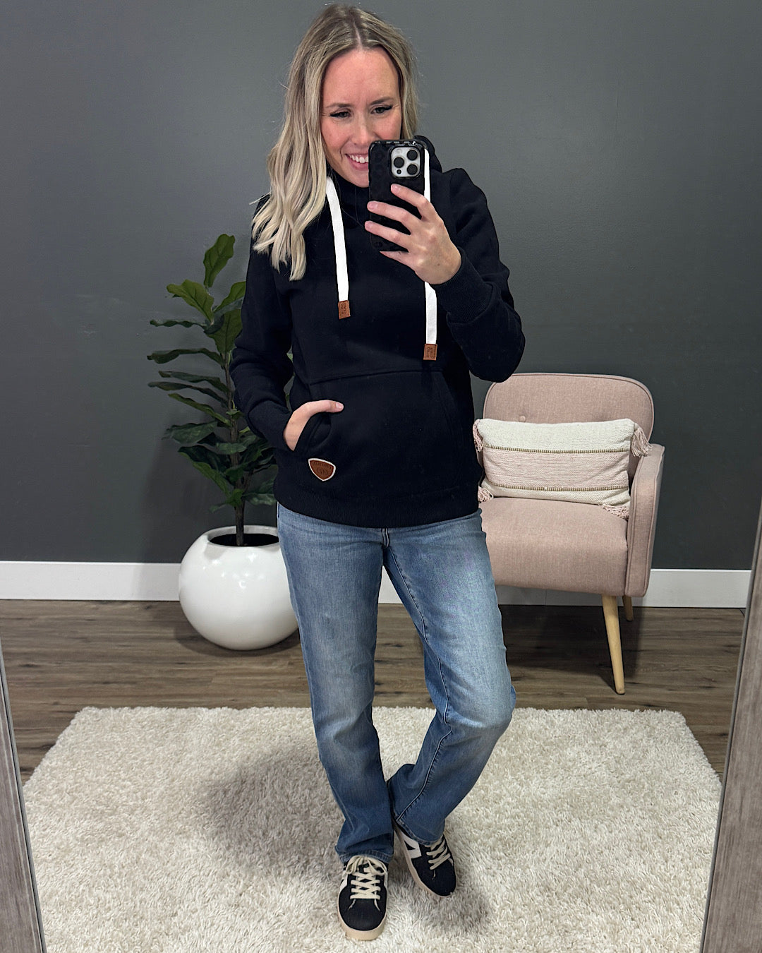 NEW! Cinq Bleu Megeve Hoodie - Blackstone Wanakome