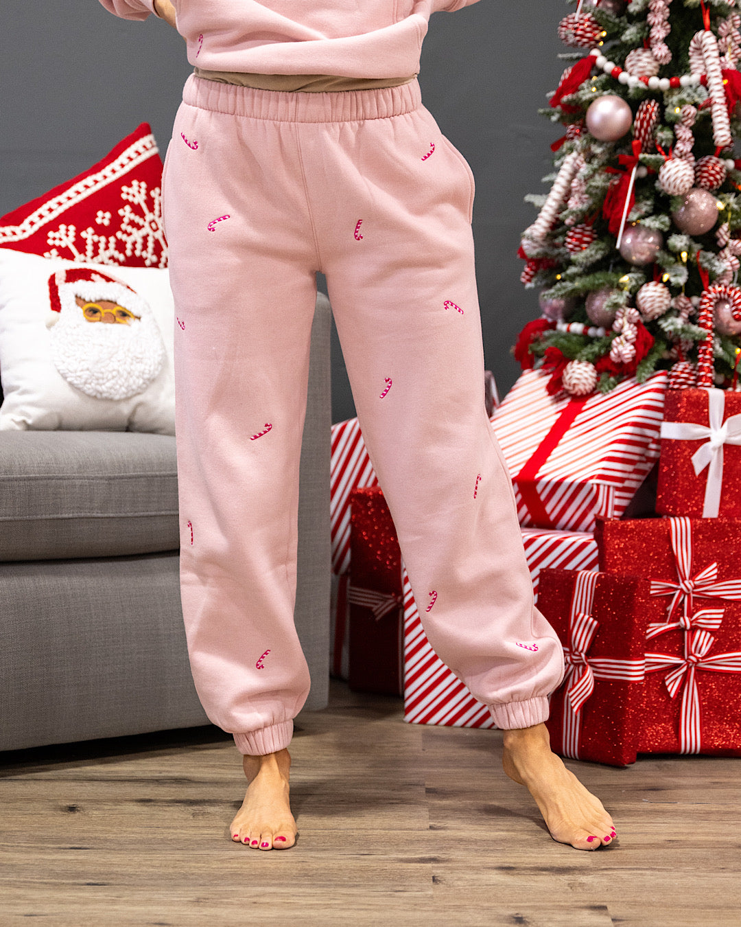 Ampersand Ave Signature Joggers - Candy Cane Lane FINAL SALE Ampersand Ave