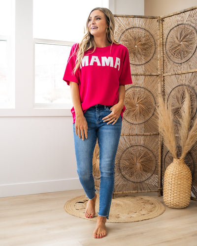 Mama Ribbed Fuchsia Top FINAL SALE  Haptics   