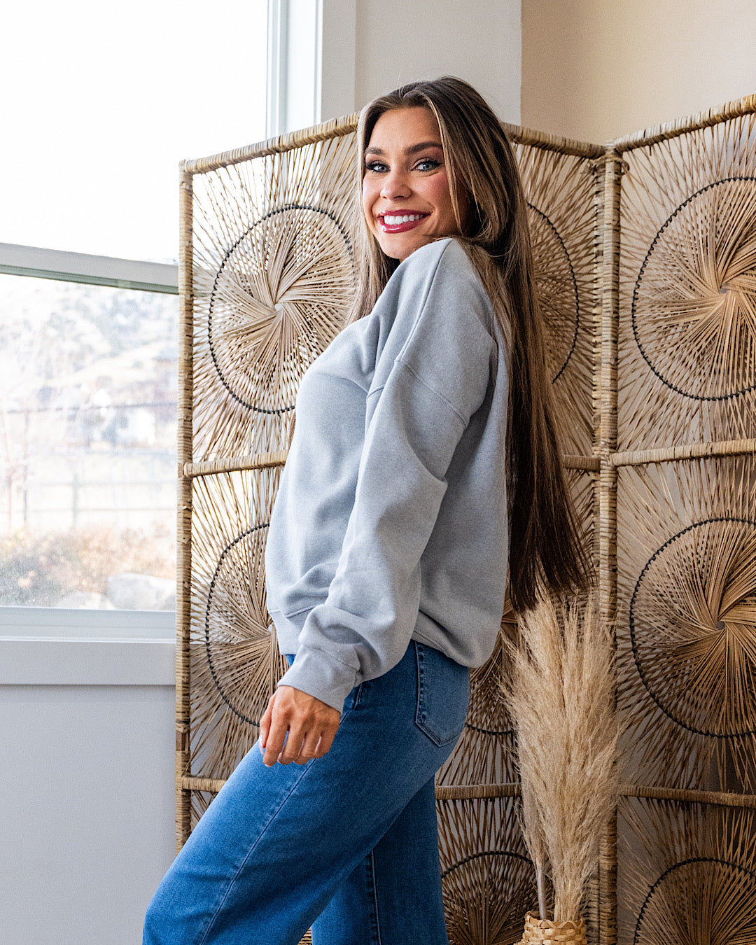 NEW! Cozy Crewneck Sweatshirt - Heather Gray Zenana