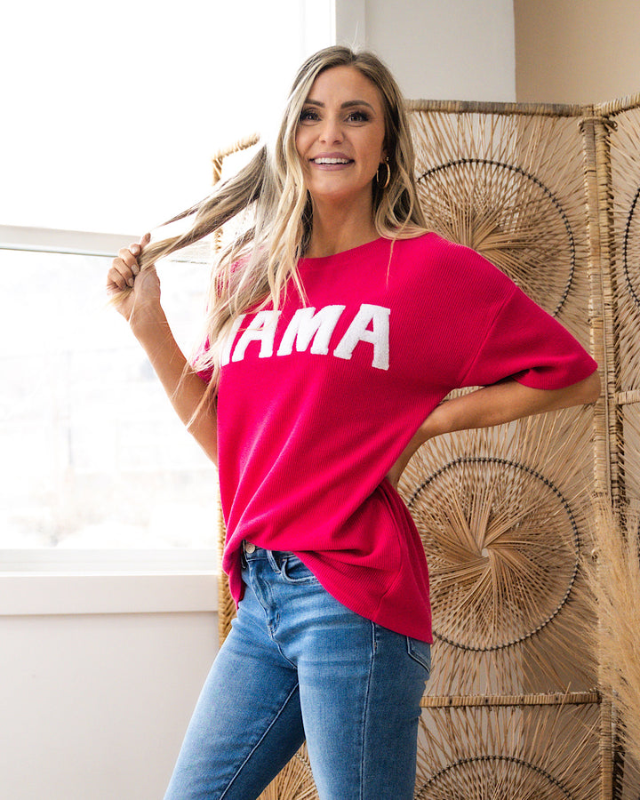 Mama Ribbed Fuchsia Top FINAL SALE  Haptics   