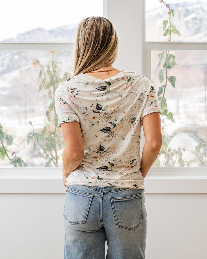 NEW! Sophie V Neck Top - Vintage Floral Michelle Mae