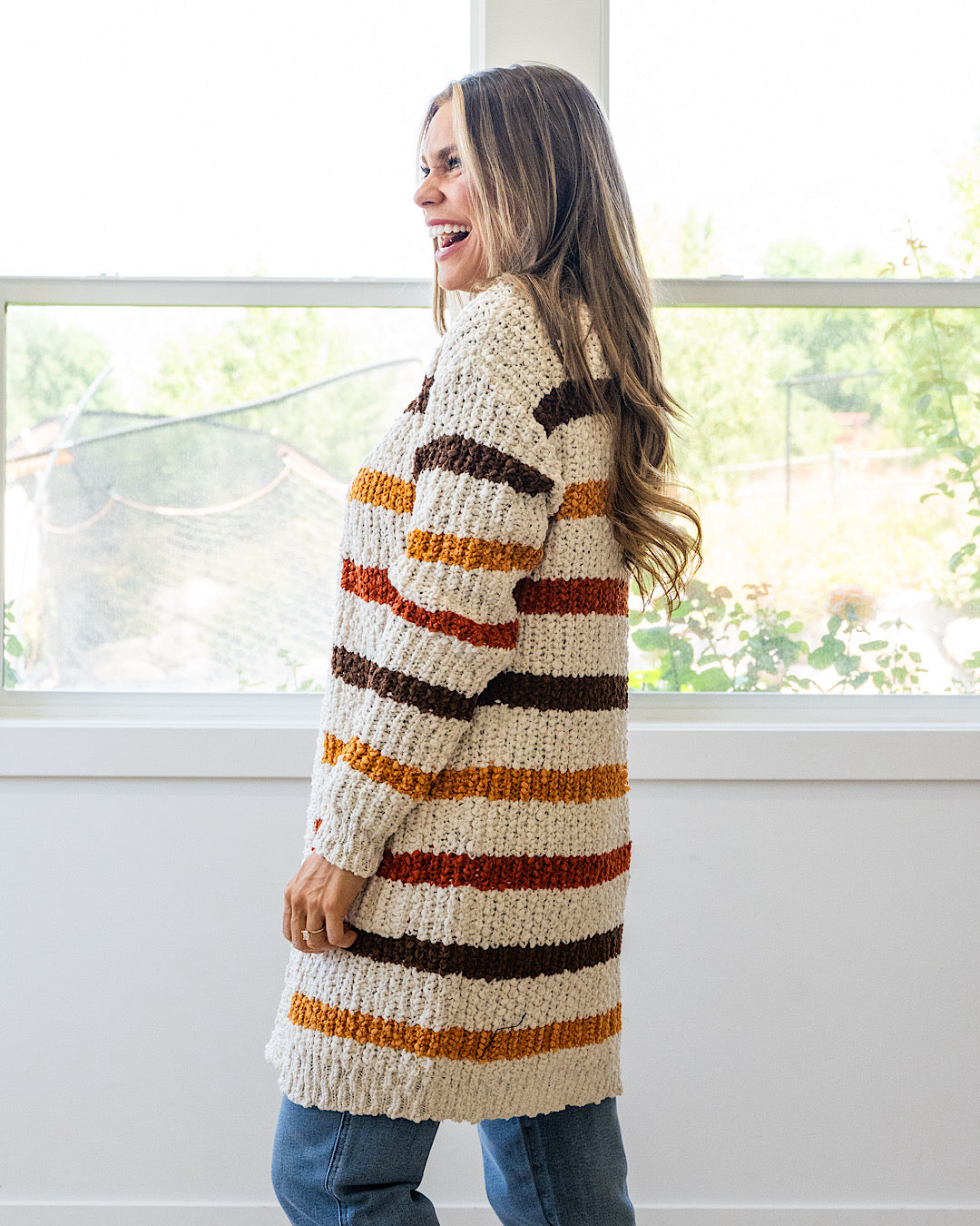 NEW! Fall Striped Cardigan Michelle Mae