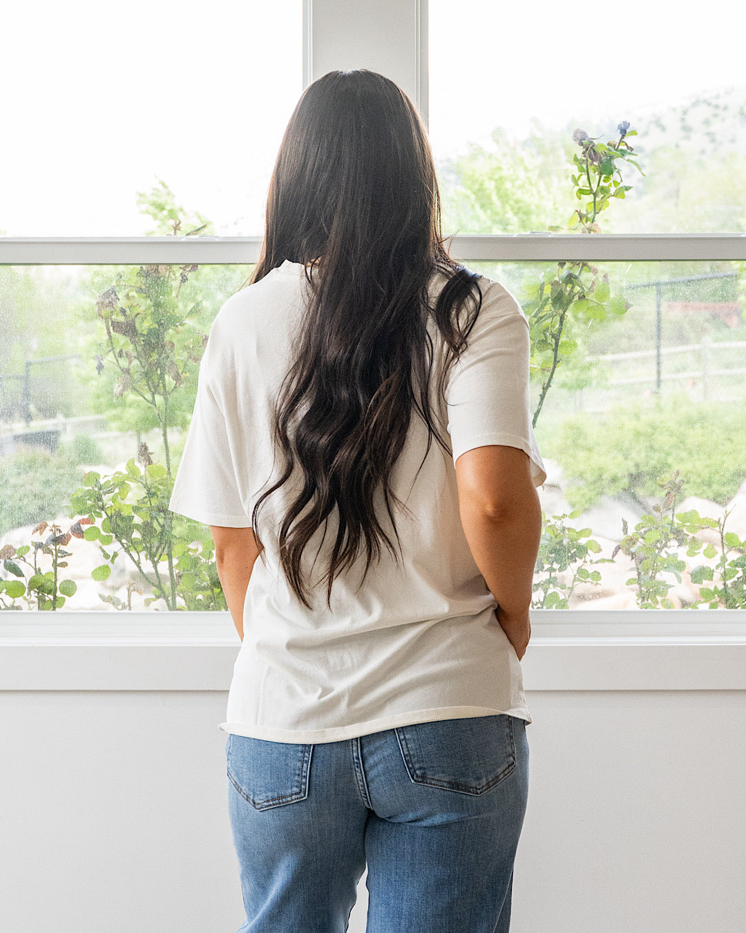 NEW! Farmer's Market Blossom Tee - Ivory Tres Bien