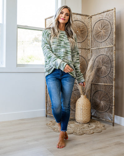 NEW! Elsie Ribbed Knit Sweater - Olive  7th Ray   