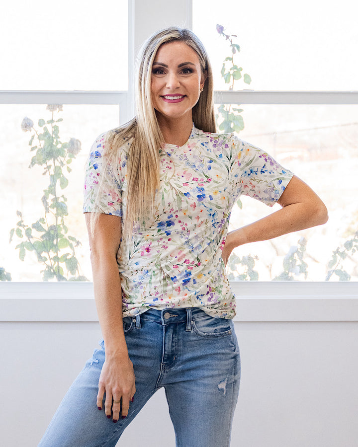 Blair Short Sleeve Top - Cottage Floral Michelle Mae