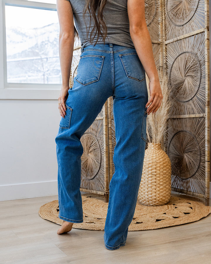 Judy Blue Hadley 90's Cargo Straight Jeans Judy Blue