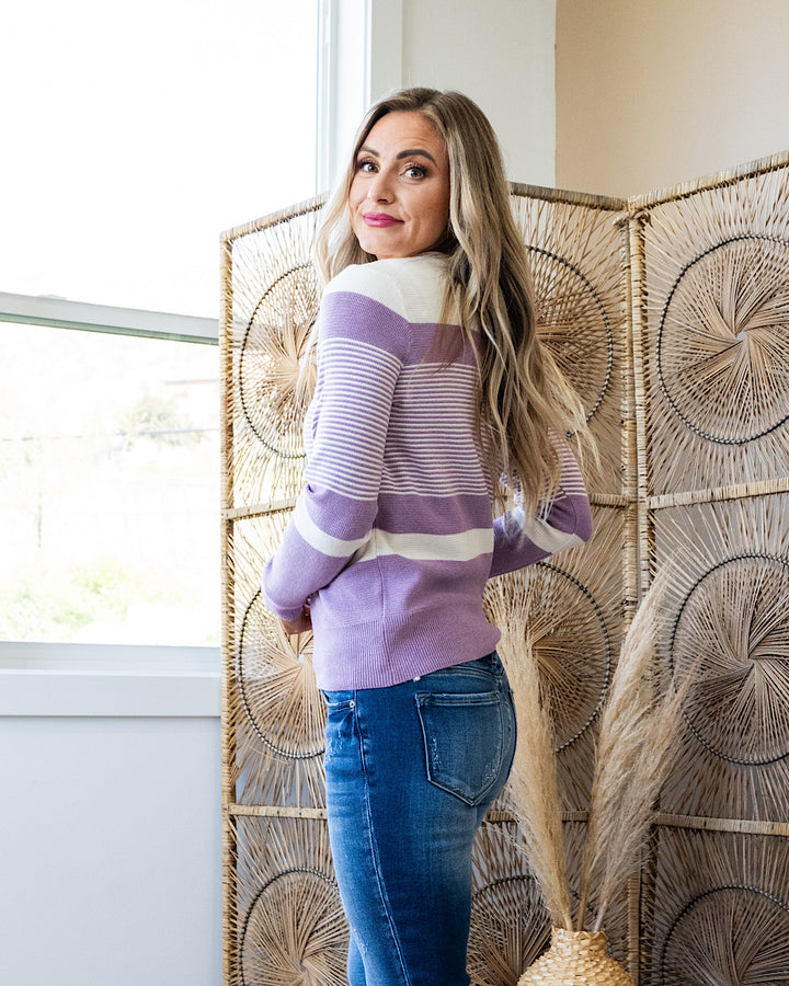 Courtney Striped Sweater - Lavender FINAL SALE Staccato