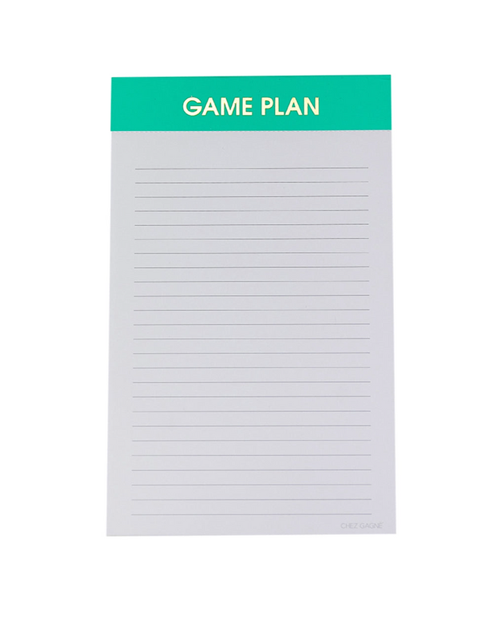 Note Pads - 5 Sayings Chez Gagne One Size Game Plan