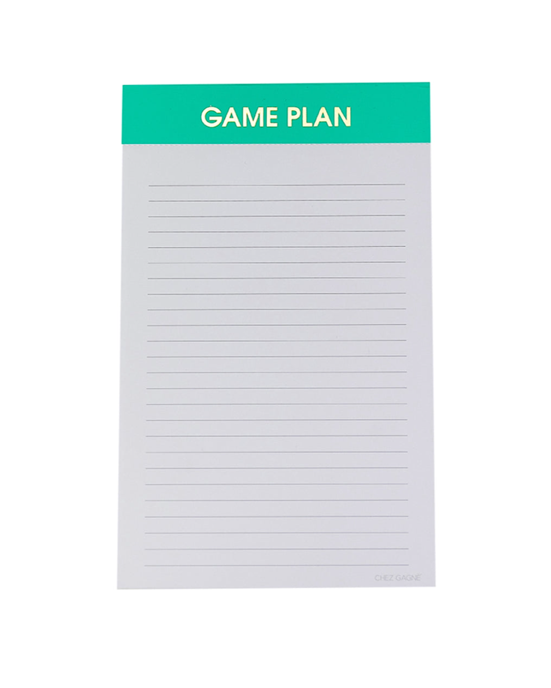 Note Pads - 5 Sayings Chez Gagne One Size Game Plan