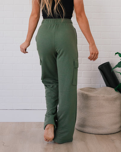 NEW! Rae Mode Cargo Lounge Pants - Light Olive  Rae Mode   