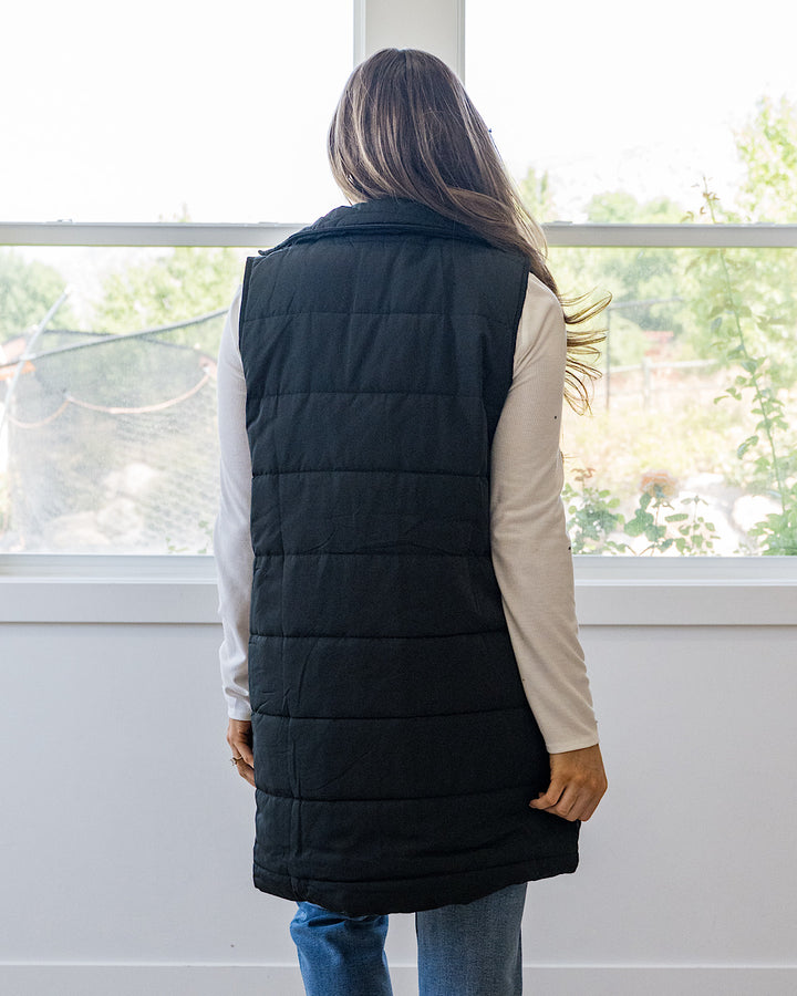 NEW! Harlow Long Vest - Black