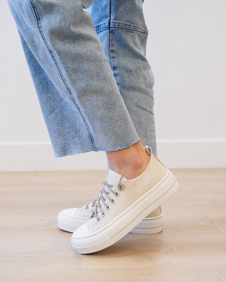 Very G Harmon Sparkle Sneakers - Color Options Available! Very G Natural