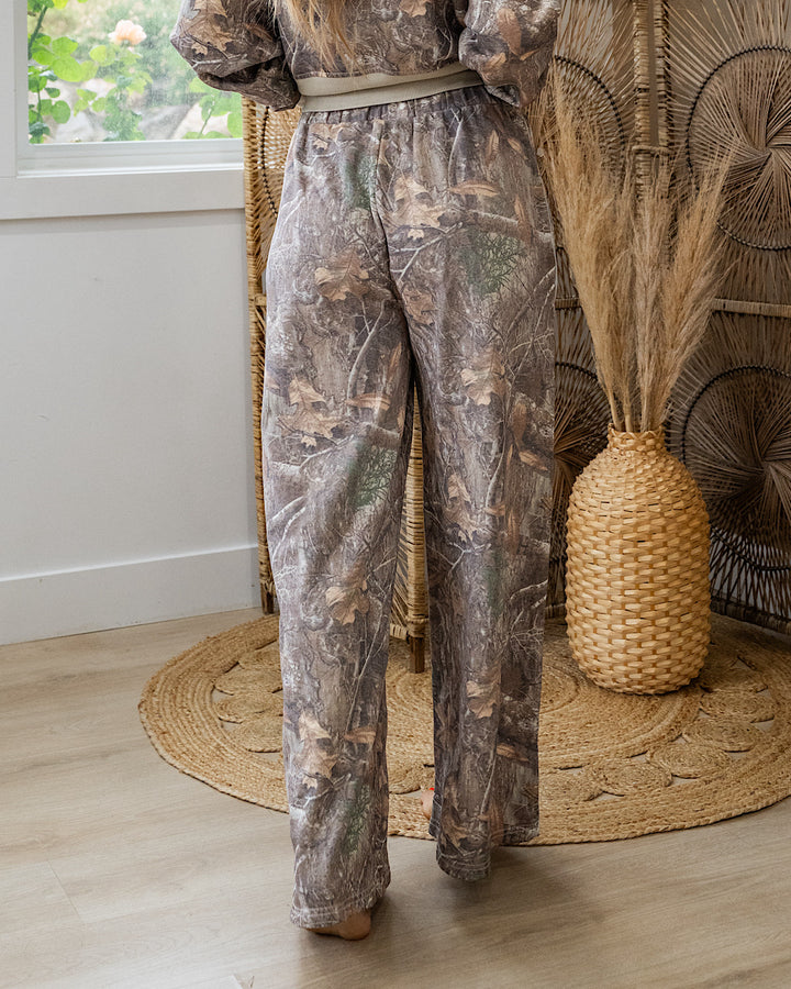NEW! Drift Away Wide Leg Lounge Pants - Camo Blakely