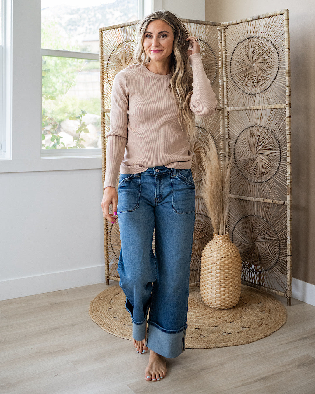 June Ribbed Sweater - Taupe