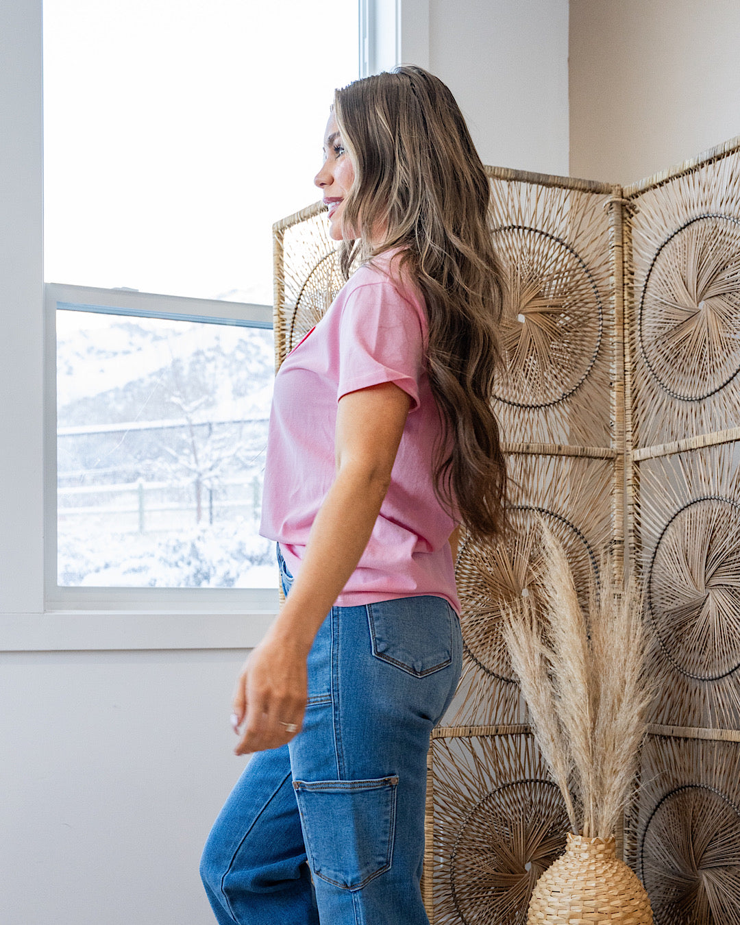 Puff Heart Ballet Pink Tee Tres Bien