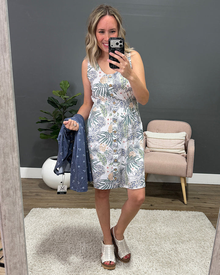 NEW! Beverly Button Tank Dress - Nautical Navy