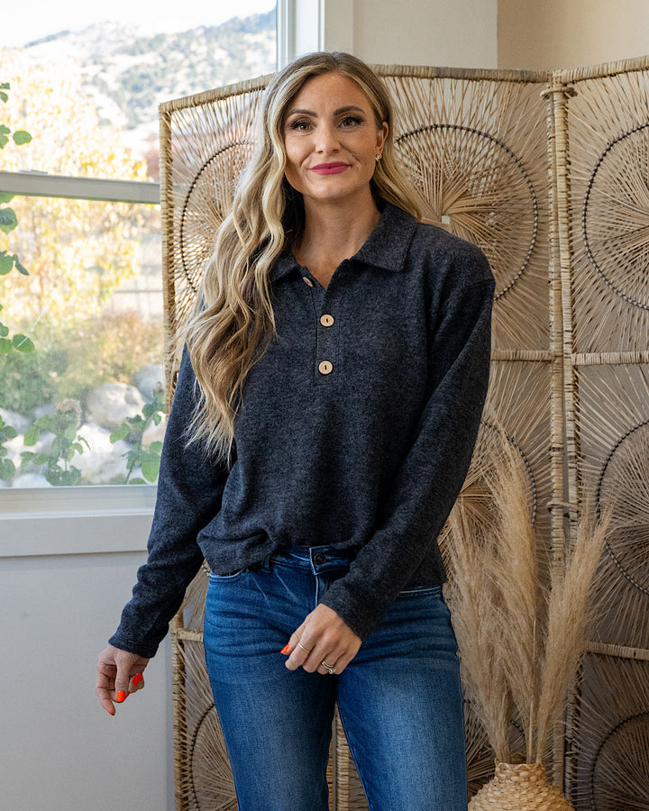 Super Soft Henley Top - Color Options Available!