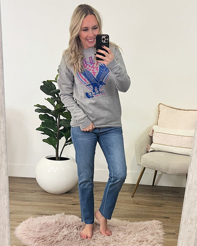 World Tour Heather Gray Sweatshirt FINAL SALE  Oat Collective   