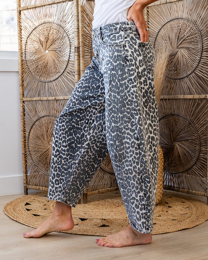 KanCan Leopard Barrel Jeans KanCan
