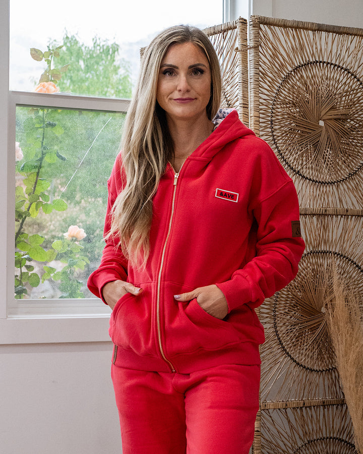 NEW! Ampersand Ave Comfort Zone FullZip Hoodie - Natural Instincts
