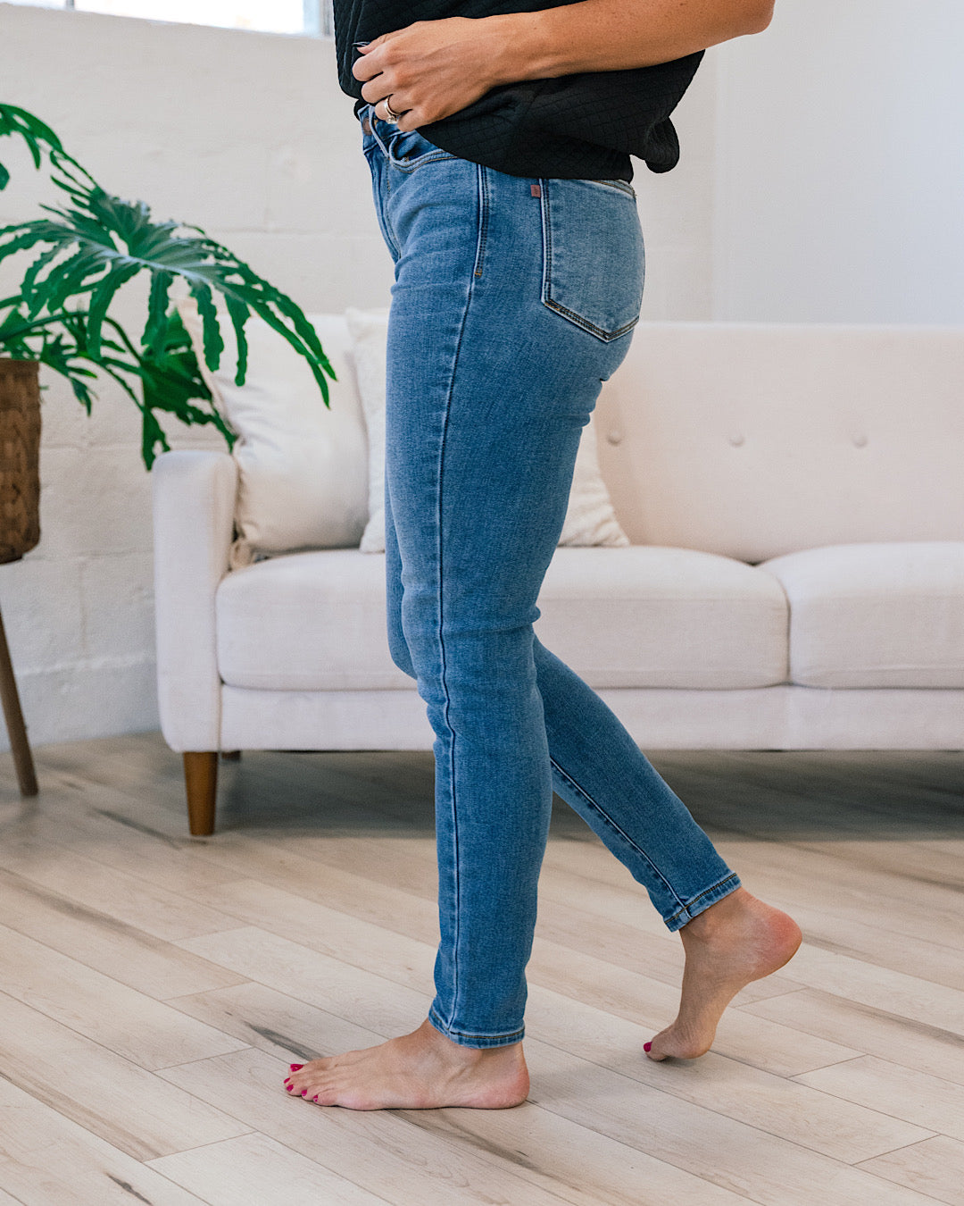 Judy Blue Let Me Tell You Thermal Skinny Jeans - Regular and Plus FINAL SALE  Judy Blue   