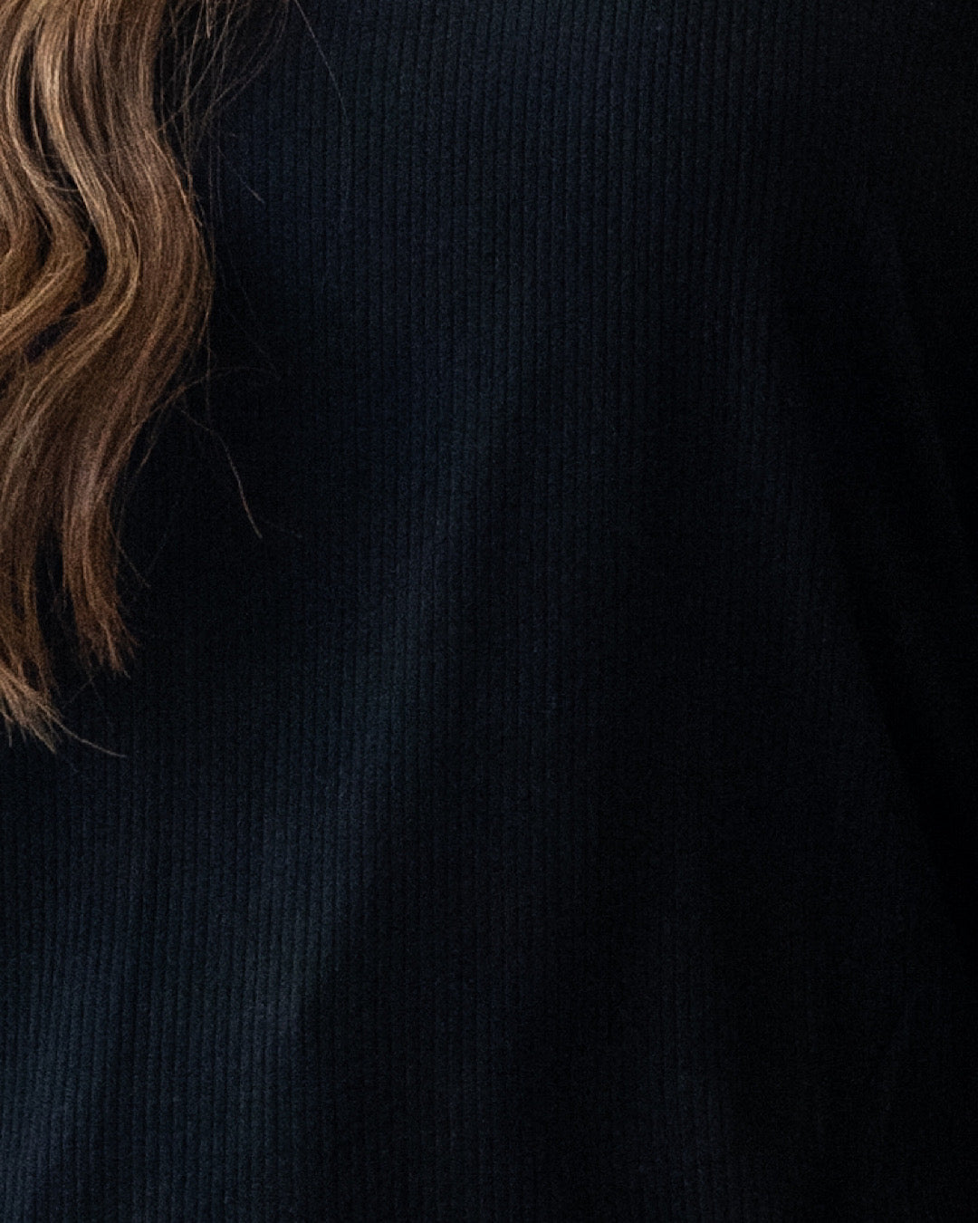 Mia Ribbed Crewneck Top - Black Michelle Mae