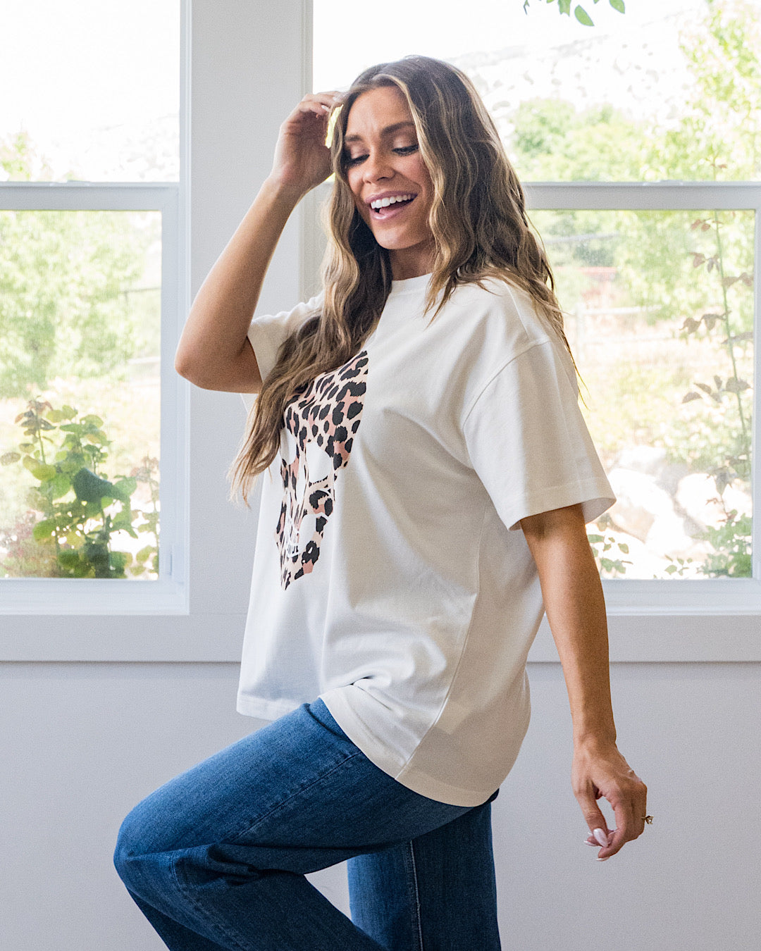 NEW! Ampersand Ave Purr-fectly Spooky Boyfriend Tee