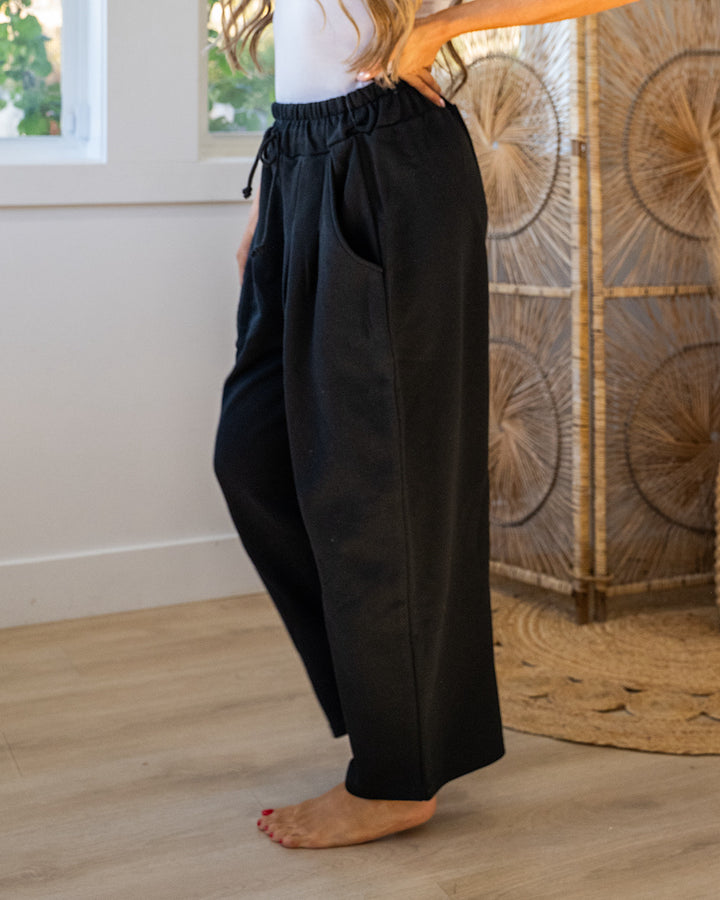 NEW! Mono B Wide Leg Lounge Pants - Black
