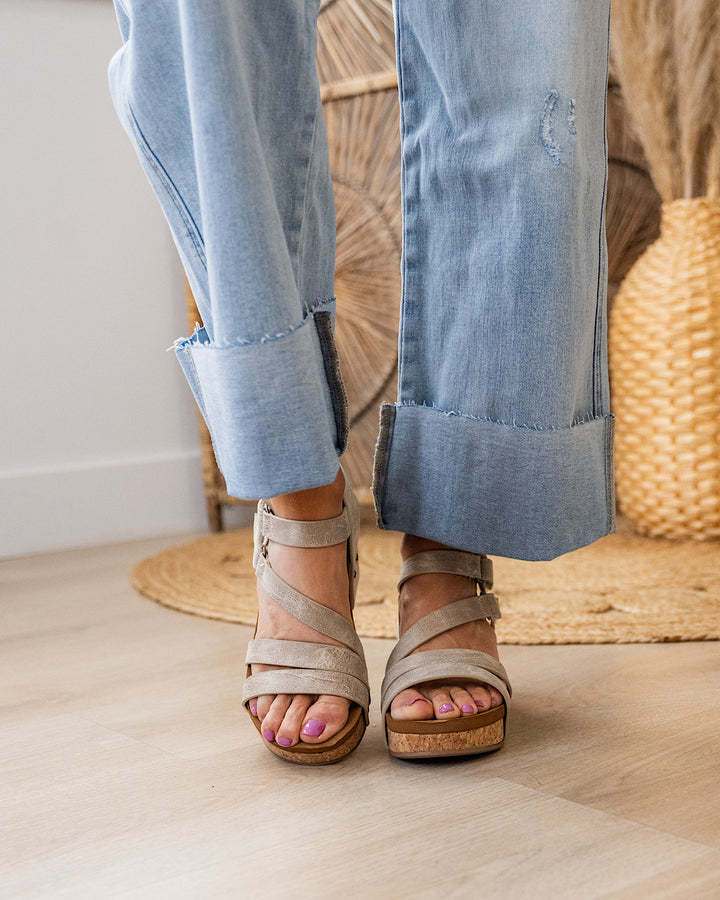 Very G Harriet Cork Wedge Sandals - Cream Very G