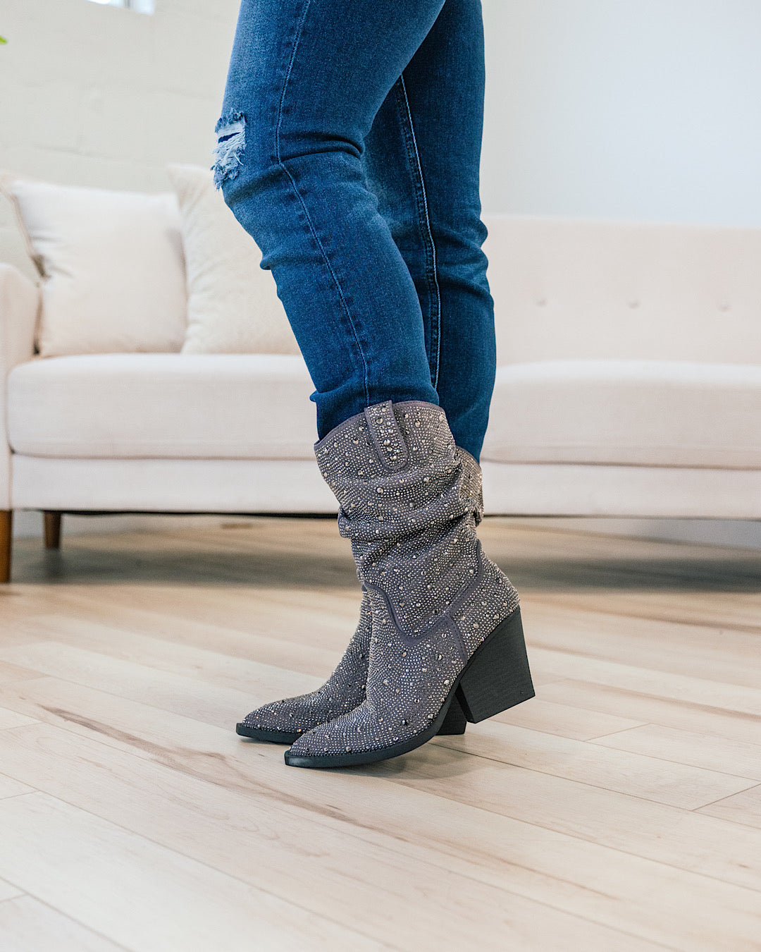 Very G Kady Slouch Boots - Gray FINAL SALE  Very G   