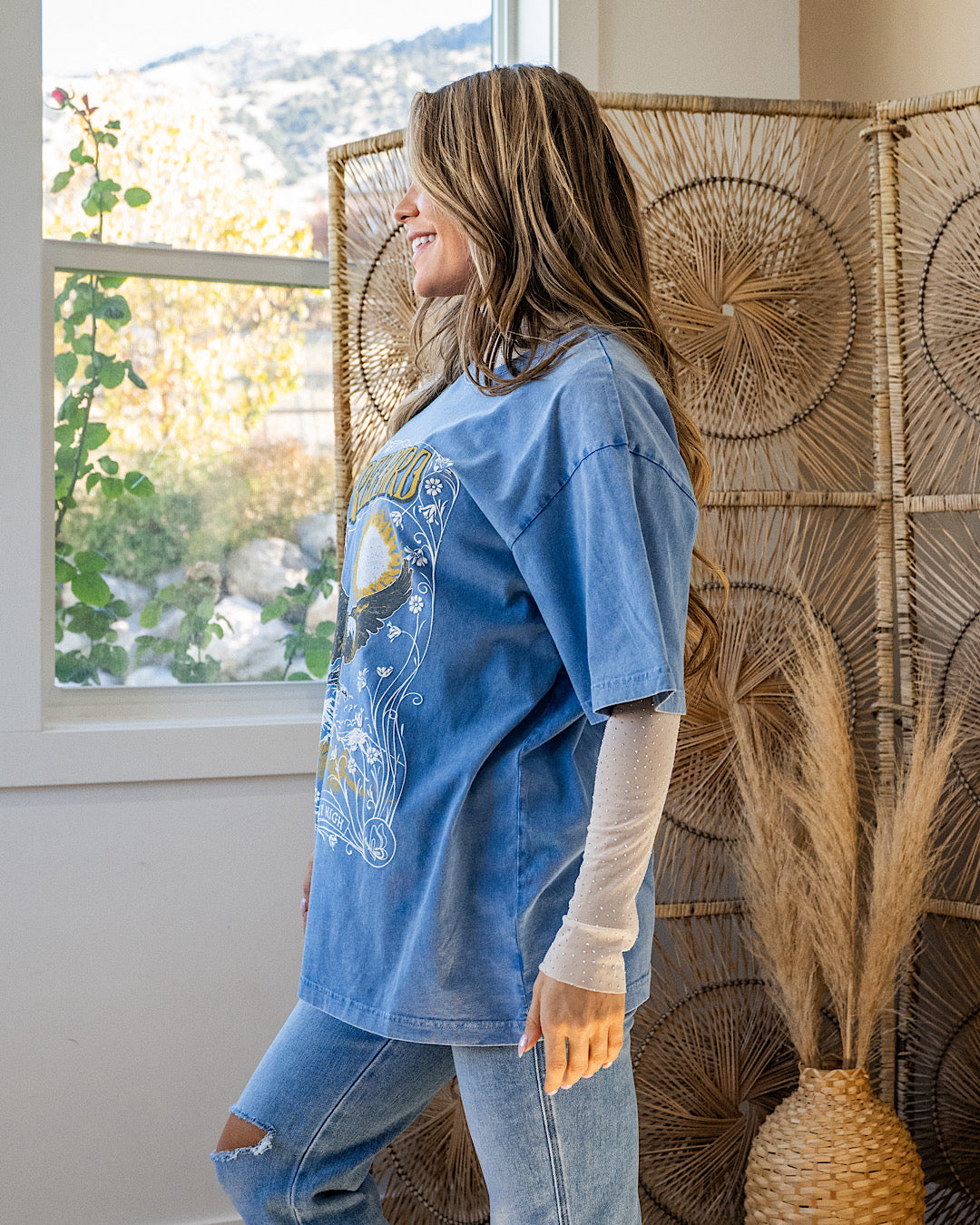 NEW! Puff Free Bird Blue Mineral Wash Tee Zutter