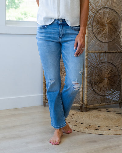 KanCan Kendall Distressed Straight Jeans  KanCan   